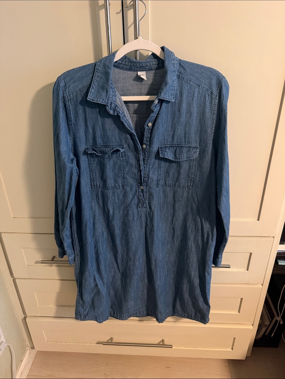 Old Navy Chambray Button-Up Shirt - Light Blue